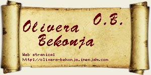 Olivera Bekonja vizit kartica